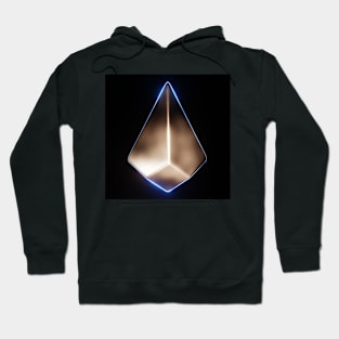 Bright Glowing Metallic Arrowhead Design Hoodie